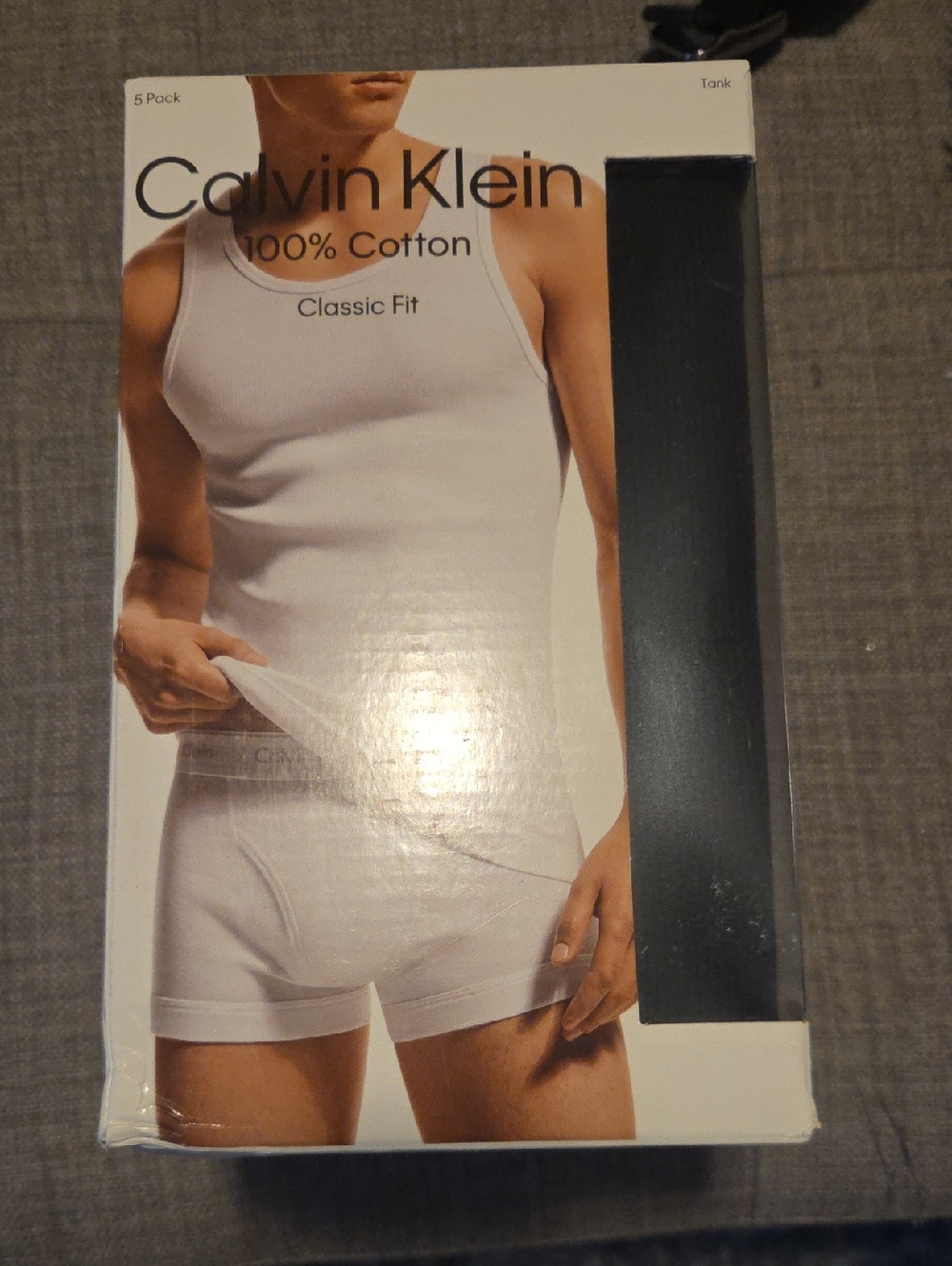 Calvin Klein White Men's Cotton Tank & Boxed Briefs Set